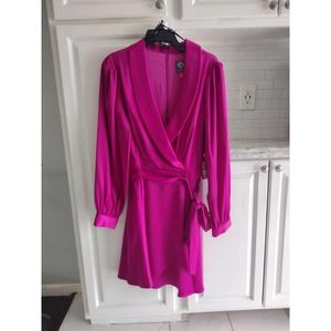 Fuchsia Wrap Dress.